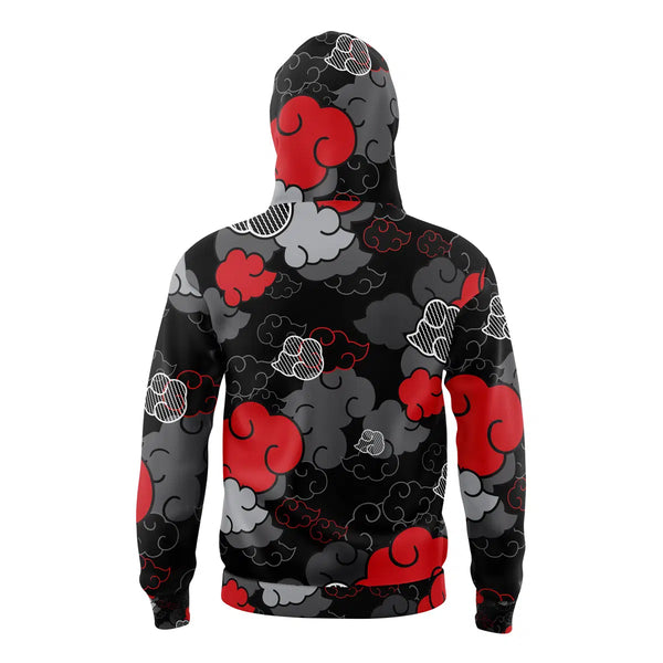 Black Aloha Akatsuki Naruto Masked Hoodie