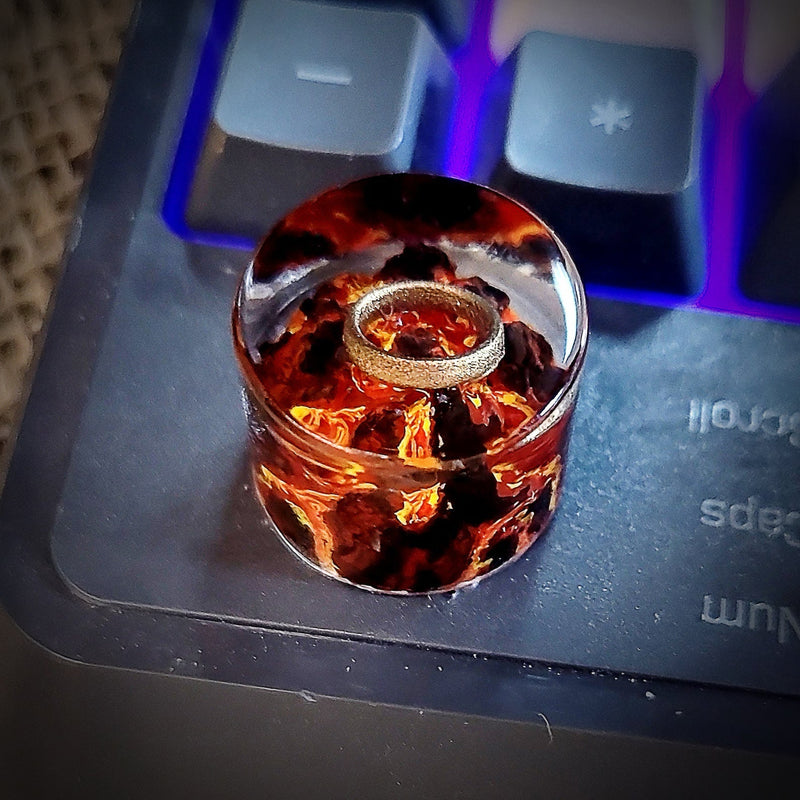 LOTR Lord Of Rings Eye of Sauron Dark Lord The One Ring Keyboard Knob Artisan Keycaps Epoxy Resin