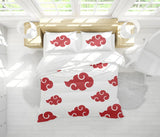 White Akatsuki Naruto Bedding Set