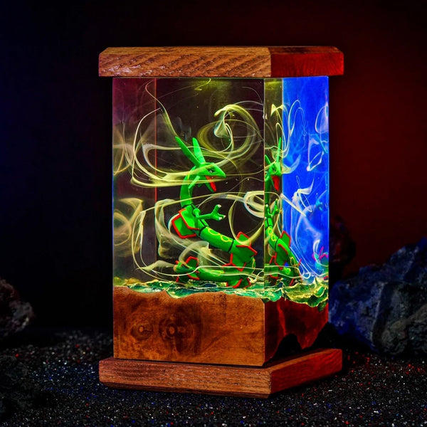 Pokemon Rayquaza Epoxy Resin Lamp, Night Light