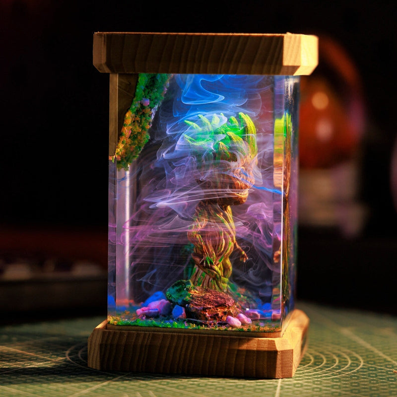 Groot Marvel Epoxy Resin Lamp, Night Light