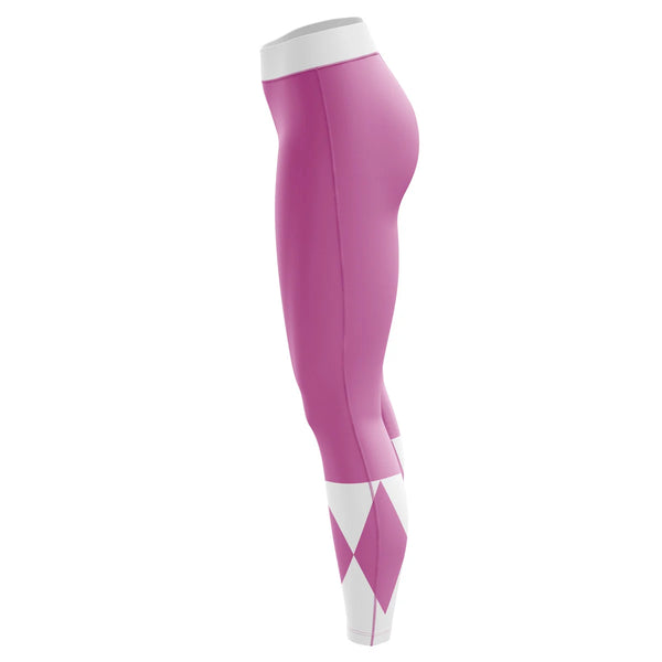 Pink Ranger Mighty Morphin Power Rangers Custom Unisex Leggings Spats Training Tights