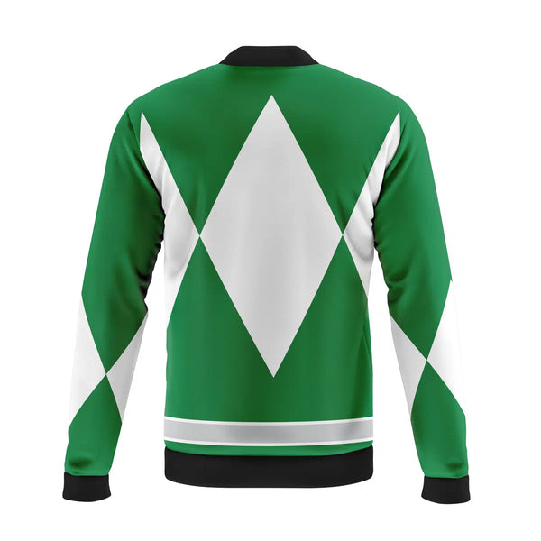 Green Ranger Mighty Morphin Power Rangers Casual Bomber Jacket