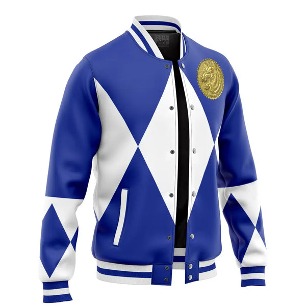 Blue Ranger Wolf Mighty Morphin Power Rangers Varsity Jacket