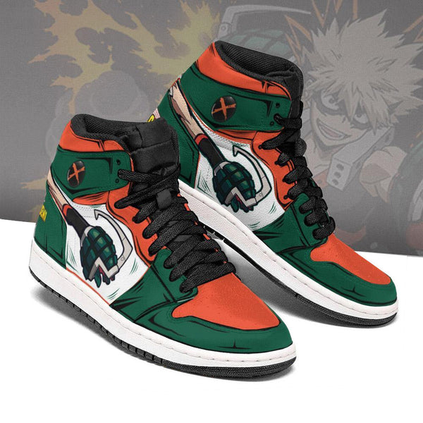 Katsuki Bakugou Anime Shoes My Hero Academia Custom Boot Sneakers Grenades