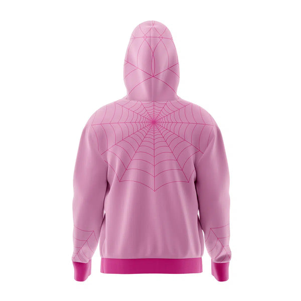 Spiderman Pink Marvel Comics Full Face Zip Hoodie