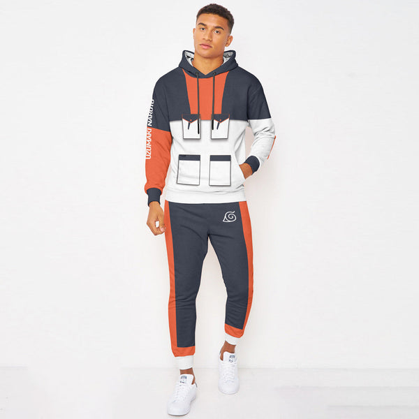 Uzumaki Hoodie And Jogger Set Naruto Anime Clothes