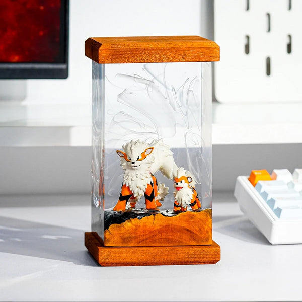 Pokemon Arcanine Epoxy Resin Lamp, Night Light