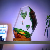 Zelda Link and Sky Islands Epoxy Resin Lamp, Night Light