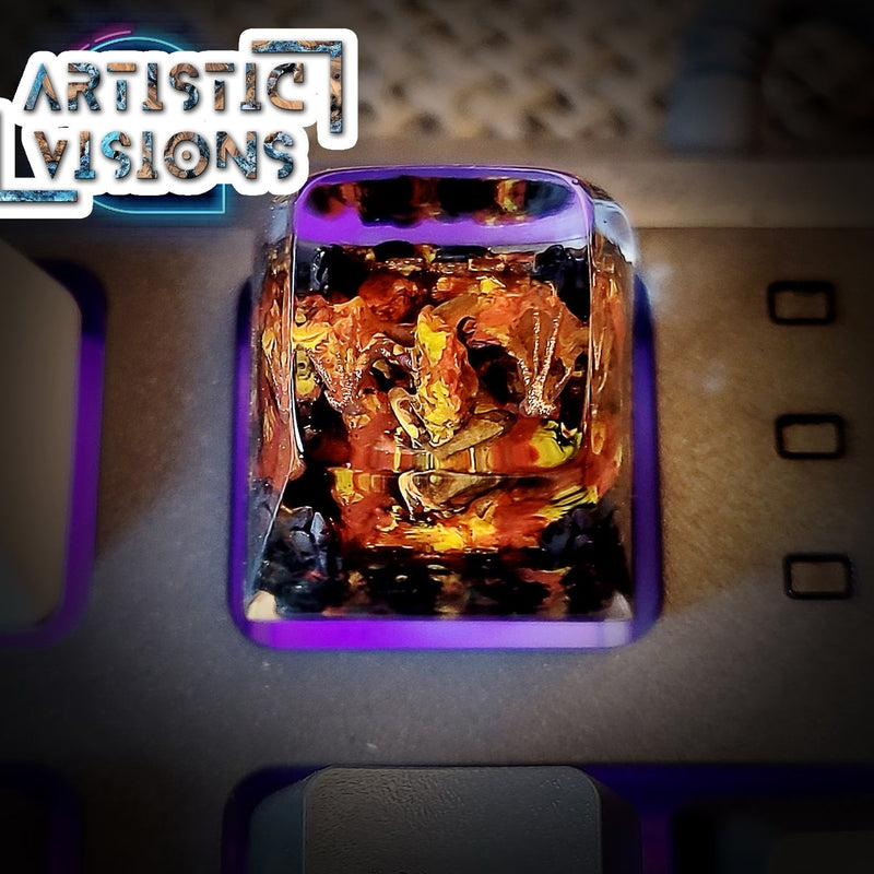 LOTR Lord Of Rings Eye of Sauron Dark Lord King of the Dead Smaug Dragon Balrog The One Ring Artisan Keycaps Epoxy Resin