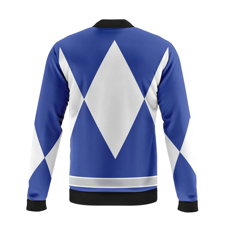 Blue Ranger Mighty Morphin Power Rangers Casual Bomber Jacket