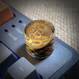 Bitcoin BTC Golden Coin Keyboard Knob Artisan Keycaps Epoxy Resin