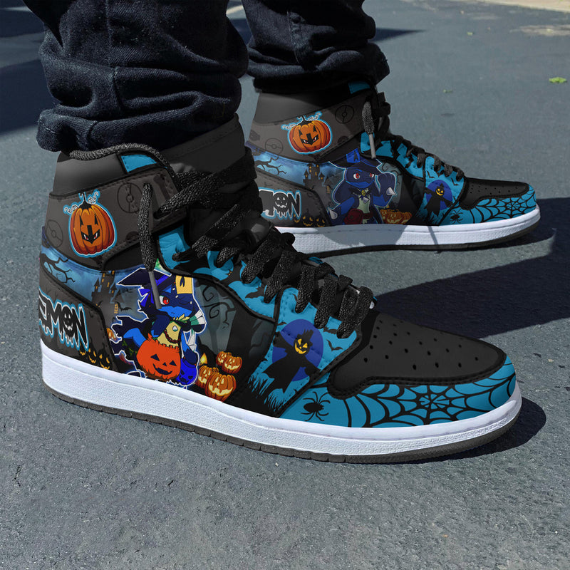 Lucario Pokemon Halloween Shoes Custom Anime Boot Sneakers