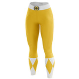 Yellow Ranger Mighty Morphin Power Rangers Custom Unisex Leggings Spats Training Tights