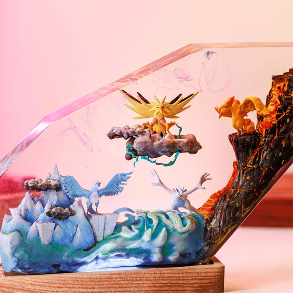 Pokemon Birds Epoxy Resin Lamp, Night Light