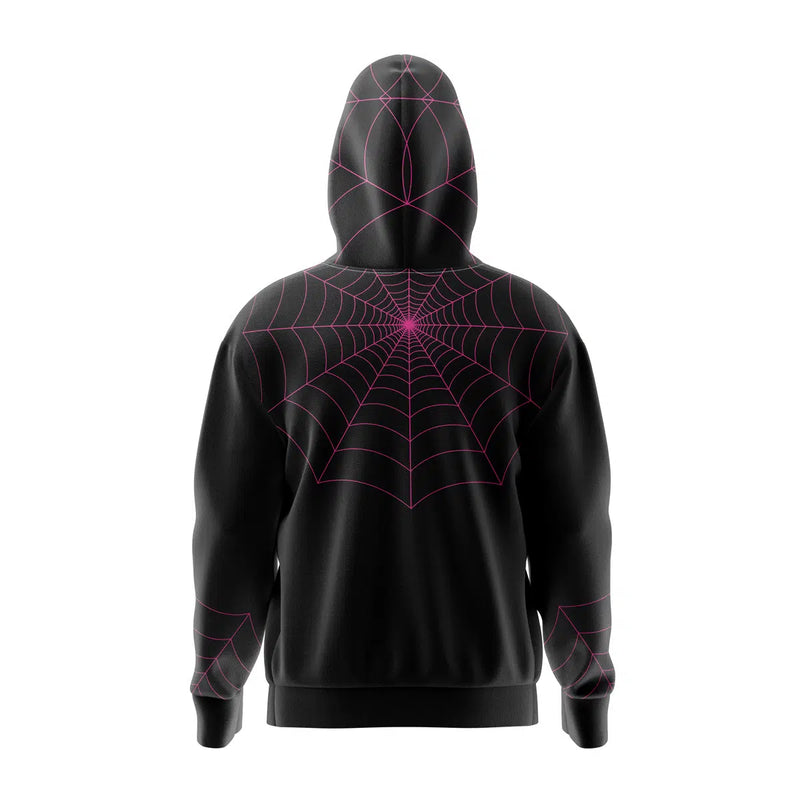 Spiderman Black Marvel Comics Full Face Zip Hoodie