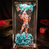 Mythology Poseidon Diorama Epoxy Resin Lamp, Night Light, Wireless Lights