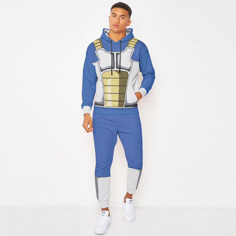 Vegeta Armor Classic Vegeta Saiyan Armor Hoodie And Jogger Set Anime Clothes