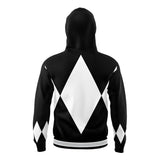 Black Ranger Mighty Morphin Power Rangers Masked Hoodie