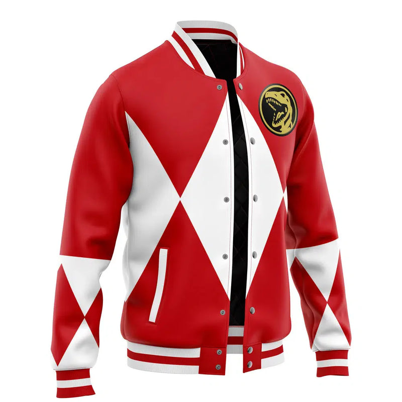 Red Ranger Mighty Morphin Power Rangers Varsity Jacket