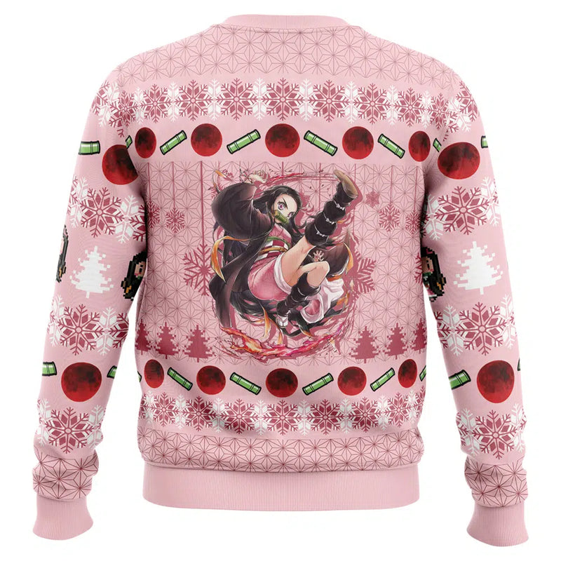 Nezuko Christmas Slay Demon Slayer Ugly Christmas Sweater