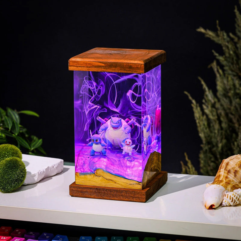 Pokemon Blastoise Evelution Epoxy Resin Lamp, Night Light