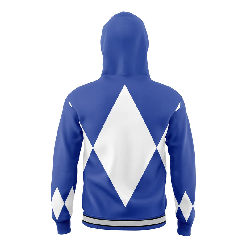 Blue Ranger Mighty Morphin Power Rangers Masked Hoodie