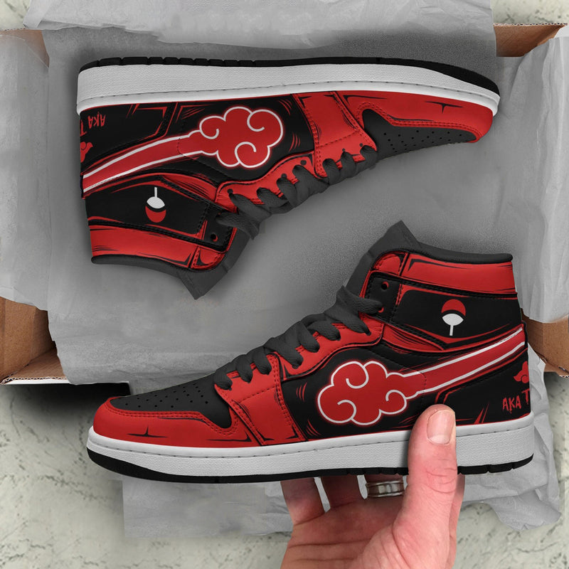 Itachi Akatsuki Anime Shoes Custom Naruto Boot Sneakers