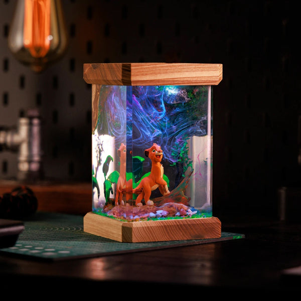 Lion King Epoxy Resin Lamp, Night Light