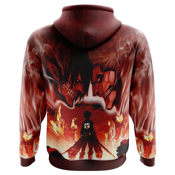 Burning Attack on Titan Hoodie