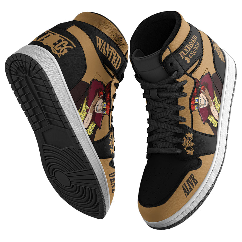 Eustass Kid Wanted Boot Sneakers Custom One Piece Anime Shoess