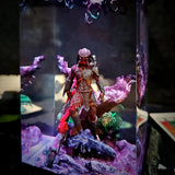 Predator Alien Space Monster Diorama Epoxy Resin Lamp, Night Light, Wireless Lights