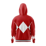 Red Ranger Power Rangers Full Face Zip Hoodie