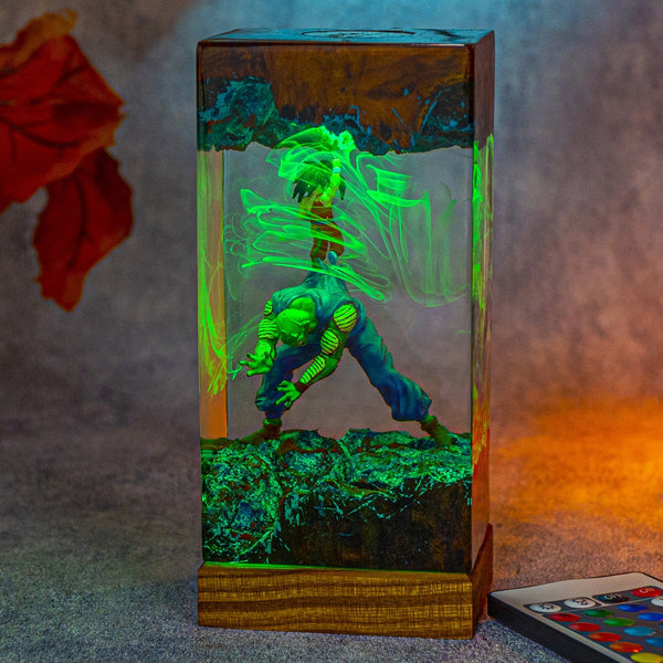 Dragon Ball Goku and Demon Piccolo Epoxy Resin Lamp, Night Light