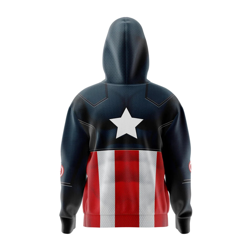 Captain America Marvel Comics Full Face Zip Hoodie