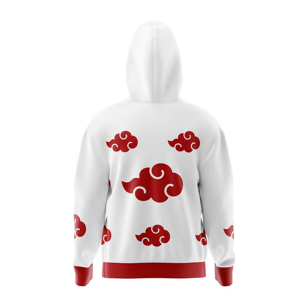 Akatsuki White Naruto Full Face Zip Hoodie