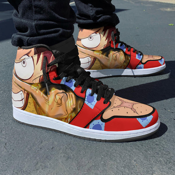 Monkey D. Luffy Shoes One Piece Wano Arc Custom Boot Sneakers