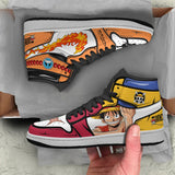 Luffy x Portgas D Ace Anime Shoes Custom One Piece Boot Sneakers