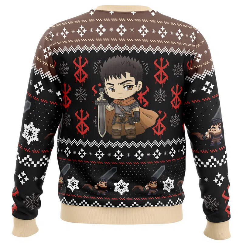 Chibi Guts Berserk Ugly Christmas Sweater