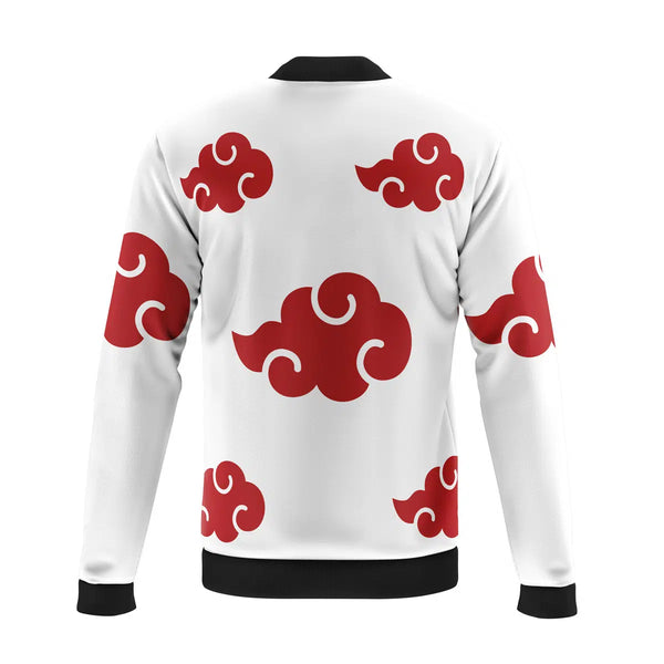 Akatsuki White Naruto Casual Bomber Jacket