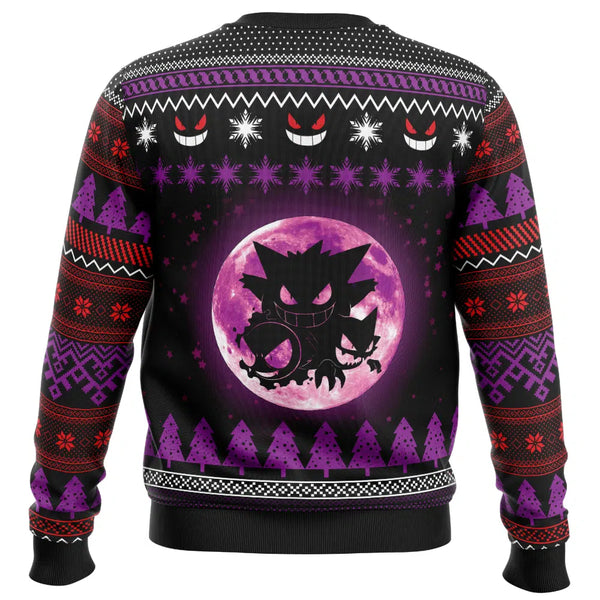 Ghost Trio Pokemon Ugly Christmas Sweater