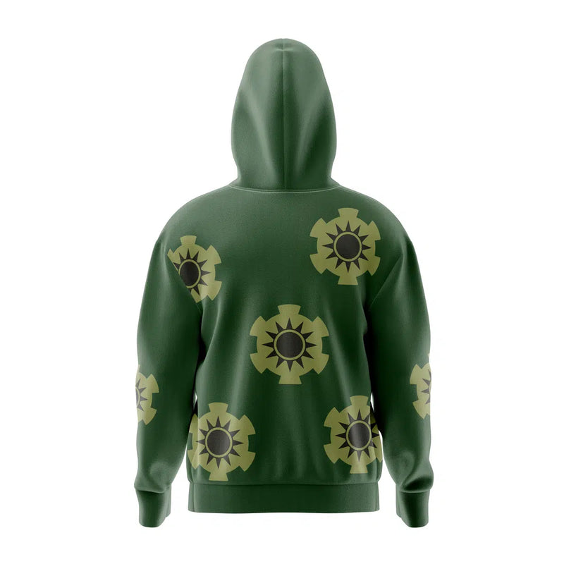 Zoro Wano One Piece Full Face Zip Hoodie