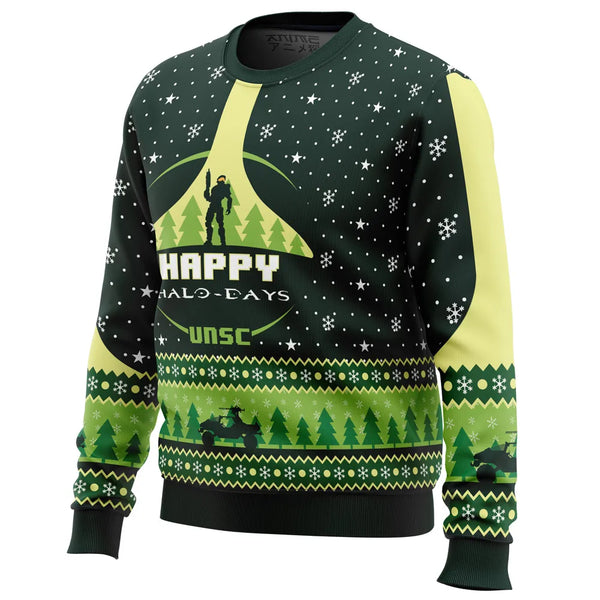 Happy Halo-days Halo Ugly Christmas Sweater