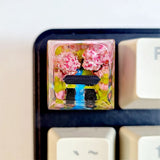 Sakura Torii Gate Cherry Blossom Artisan Keycaps Epoxy Resin