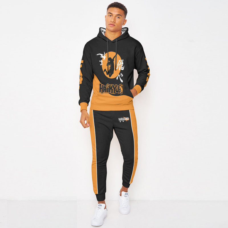 Karasuno Fly High Haikyuu Hoodie And Jogger Set Anime Clothes