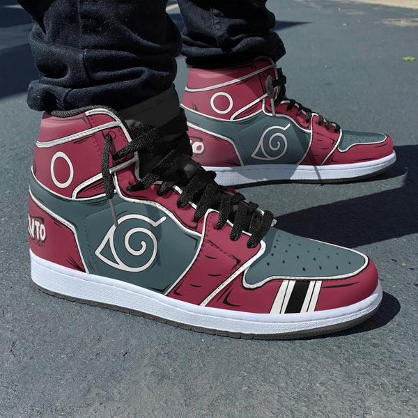 Sakura Unifrom Cosplay Boot Sneakers Naruto Anime Custom Shoes