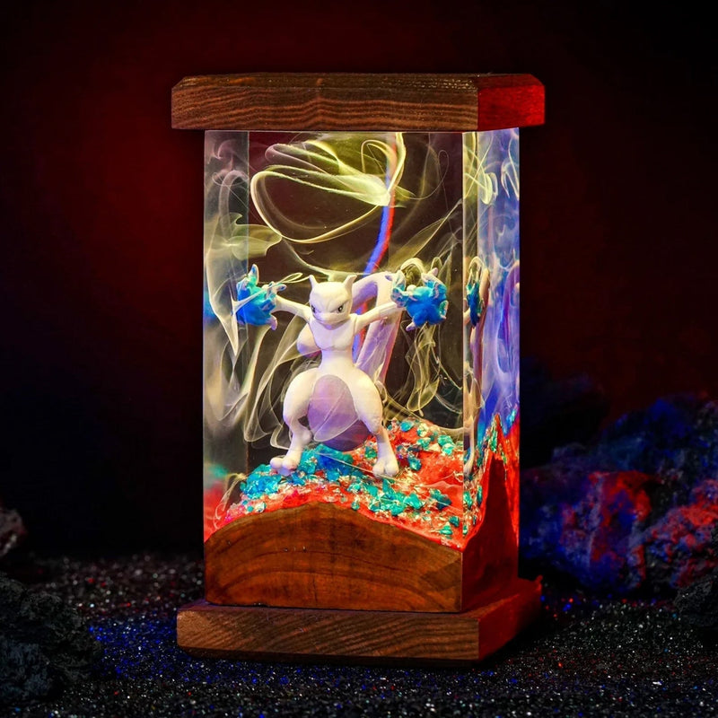 Pokemon Mewtwo Epoxy Resin Lamp, Night Light