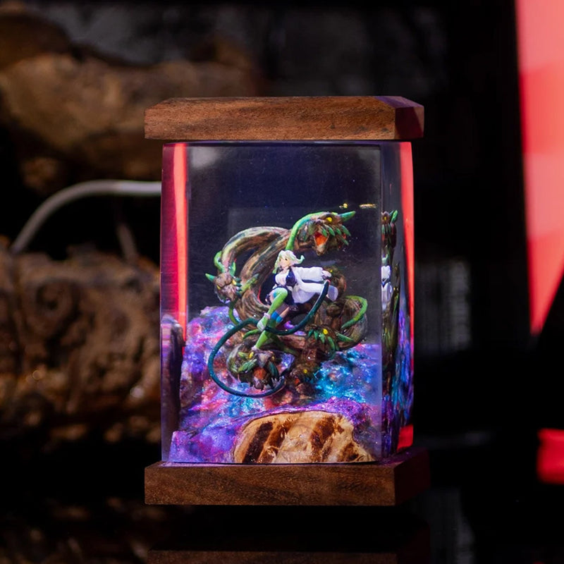 Demon Slayer Kanroji Mitsuri Epoxy Resin Lamp, Night Light