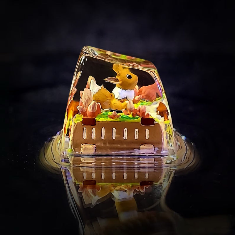 Pokemon Eevee Artisan Keycaps Epoxy Resin