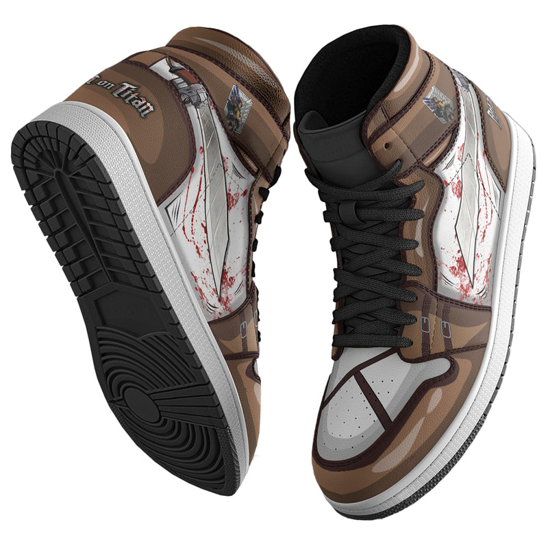 Zoe Hange Custom 3D Shoes Attack On Titan Uniform Boot Sneakers